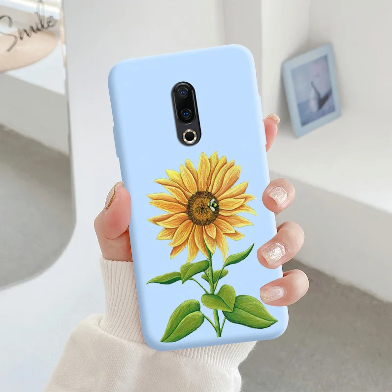 For Meizu 16 Protective Shell Silicone Soft Shell Phone Case Candy Color Case Fashion Silicone Color Chrysanthemum meizu phone case with stones Cases For Meizu