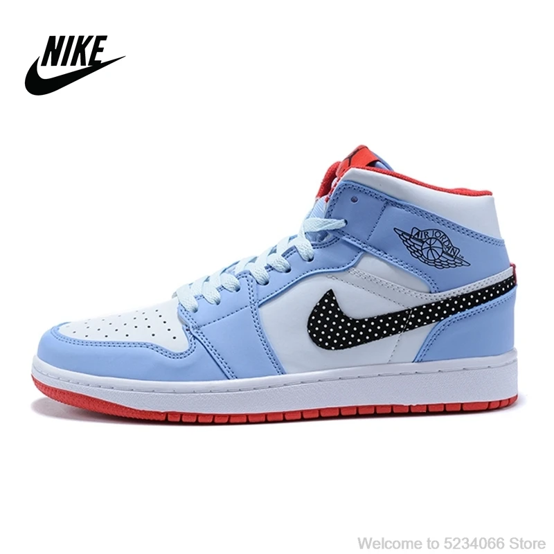 Оригинальные баскетбольные кроссовки Nike Air Jordan 1 AJ1 OG Ice Blue женские размеры 36-39 |