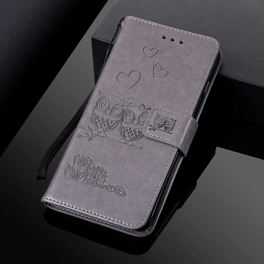 Симпатичные тапочки с узором в виде совы кожаный бумажник чехол для samsung Galaxy S6 S7 край S8 S9 S10 плюс J3 J5 J7 A5 S10e A520F откидная крышка перчатки