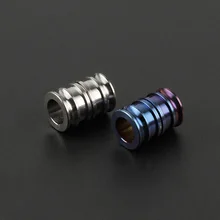 Длинный стиль титановый сплав нож бусины цилиндр Паракорд аксессуары зонтик веревка ремешок кулон