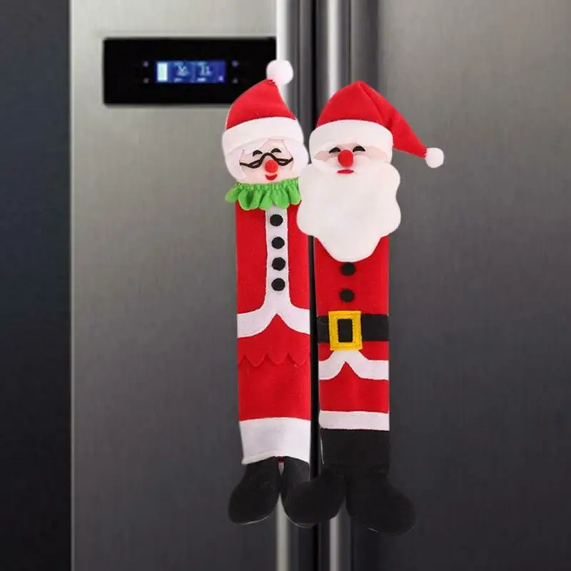 

3pcs Christmas Decoration Door Handle Covers for Kitchen Refrigerator Microwave