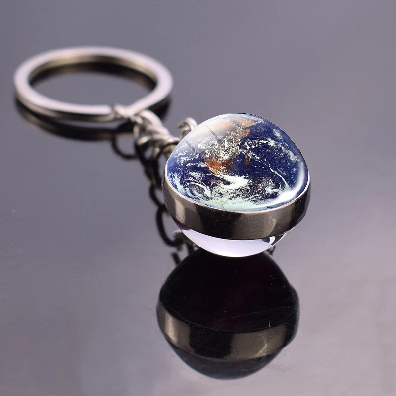 

Asia Europe Americas Africa World Map Keychain Globe Earth Glass Ball Keychain Map Key Chain Ring Bag Charm Keychains
