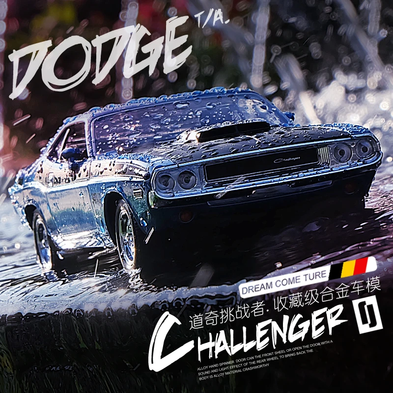 WELLY 1:24 Dodge Challenger модель автомобиля из сплава Модель автомобиля Моделирование Украшение автомобиля коллекция Подарочная игрушка Литье под давлением модель мальчика