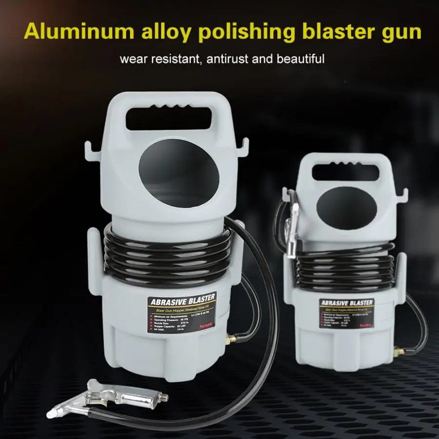 

Portable Pneumatic Sand Blaster Kit Sandblasting Gun 15 ft Hose & 50 lb. Hopper Power Tools Domestic Delivery