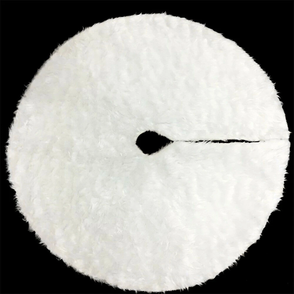 Description Picture 5 of item78/90/122cm White Christmas Tree Skirt Pure White Faux Fur Tree Skirt for New Year Celebration Holidays and Merry Christmas Home