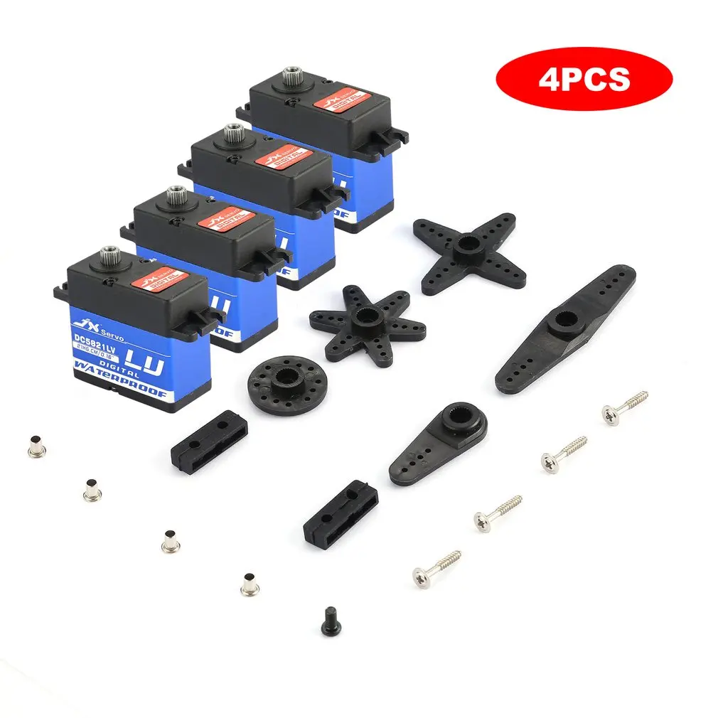 

4 PCS JX PDI-6225MG-300 Metal Gear Digital Servo with 25kg High Torque for RC Car Robot Airplane Aircraft Drone DIY