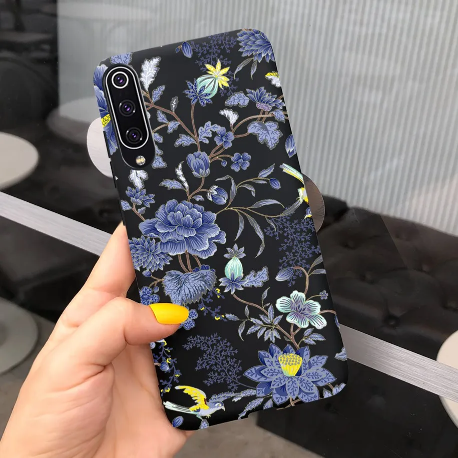 For Xiaomi Mi 9 SE Case New Liquid Silicone Matte Soft Lavender Flowers Protection Cover For Xiaomi Mi 9 Lite Mi9 SE Phone Cases iphone waterproof bag Cases & Covers