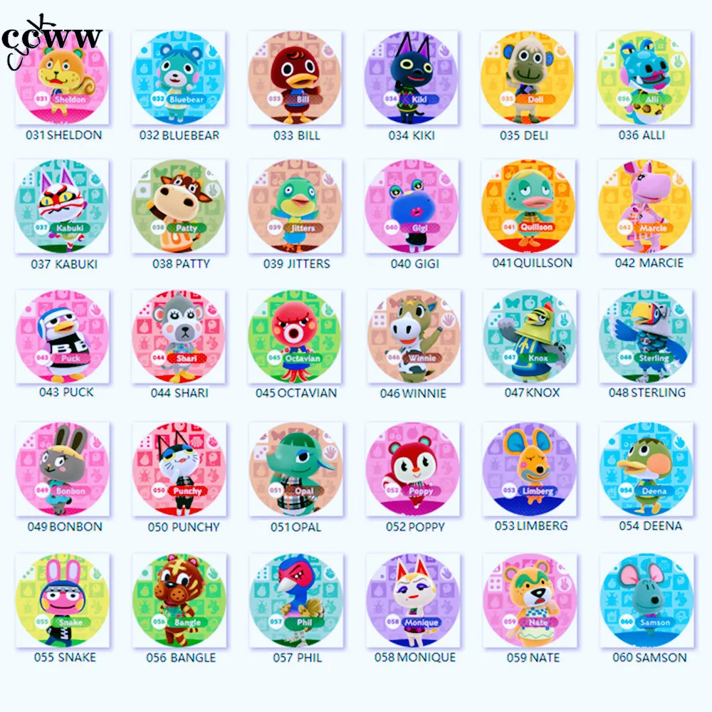 High-Quality-Series1-031-060-NS-Switch-3DS-Game-Animal-Crossing-Amiibo-Villager-New-Horizons-NFC