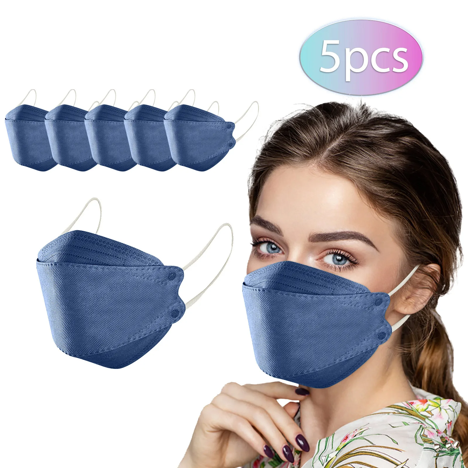 Маска уличная одноразовая из нетканого материала с защитой от капель и тумана 5