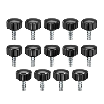 

uxcell M4 x 11mm Male Thread Knurled Clamping Knobs Grip Thumb Screw on Type 16 Pcs