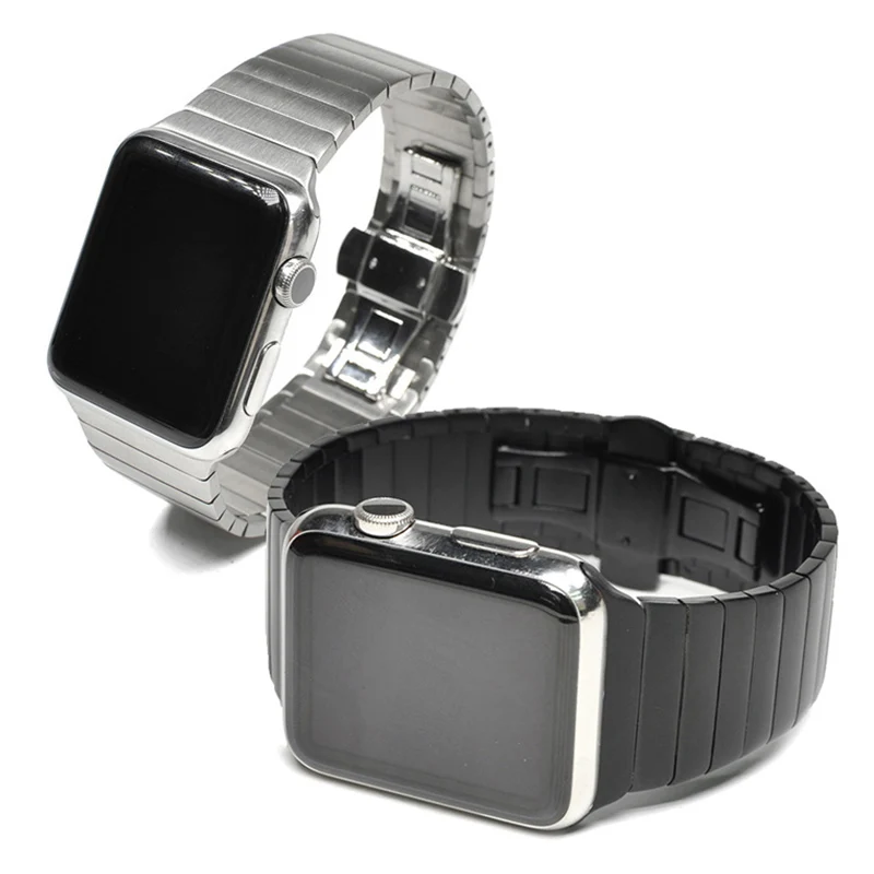 Stainless Steel Strap For Apple Watch Band 44mm 40mm Man Metal Butterfly Link Bracelet For Iwatch Series 6 SE 5 4 3 2 42mm 38mm