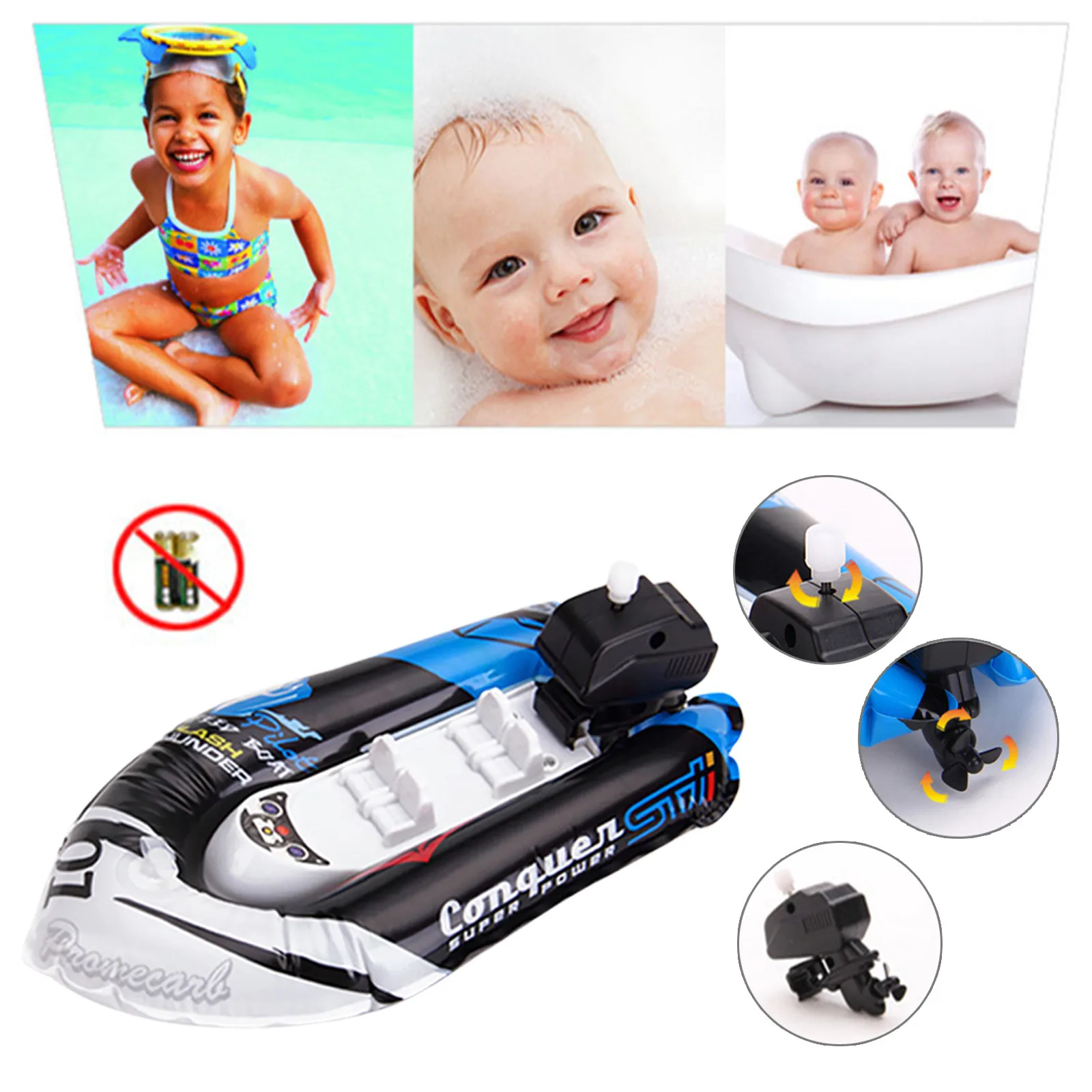 1pc Speed Boat Ship Wind Up Toy Float In Water Kids Toys Classic Clockwork Toy Bathtub Shower Bath Toy For Children Kids Toys 4