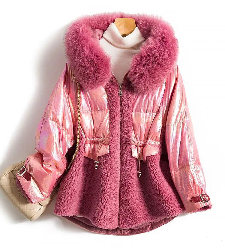 New Style Fashion ke li rong Really Fox Fur Collar down Jacket Coat 3562