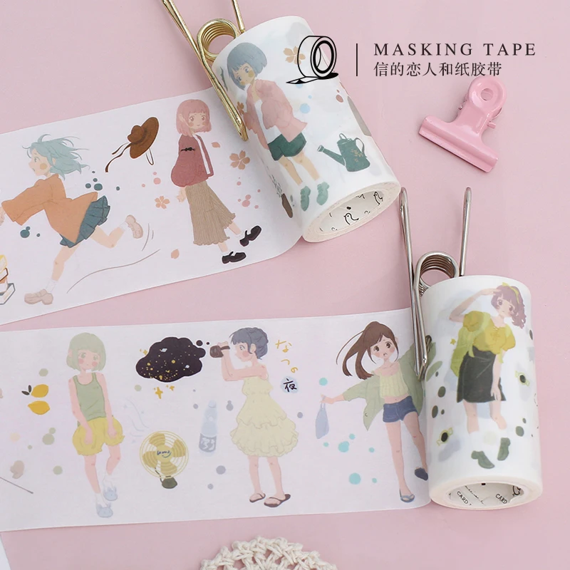 AngelHere Store 1 шт. Kawaii васи лента цветная симпатичная Маскировка лента DIY наклейки Скрапбукинг планировщик книга канцелярские принадлежности подарок