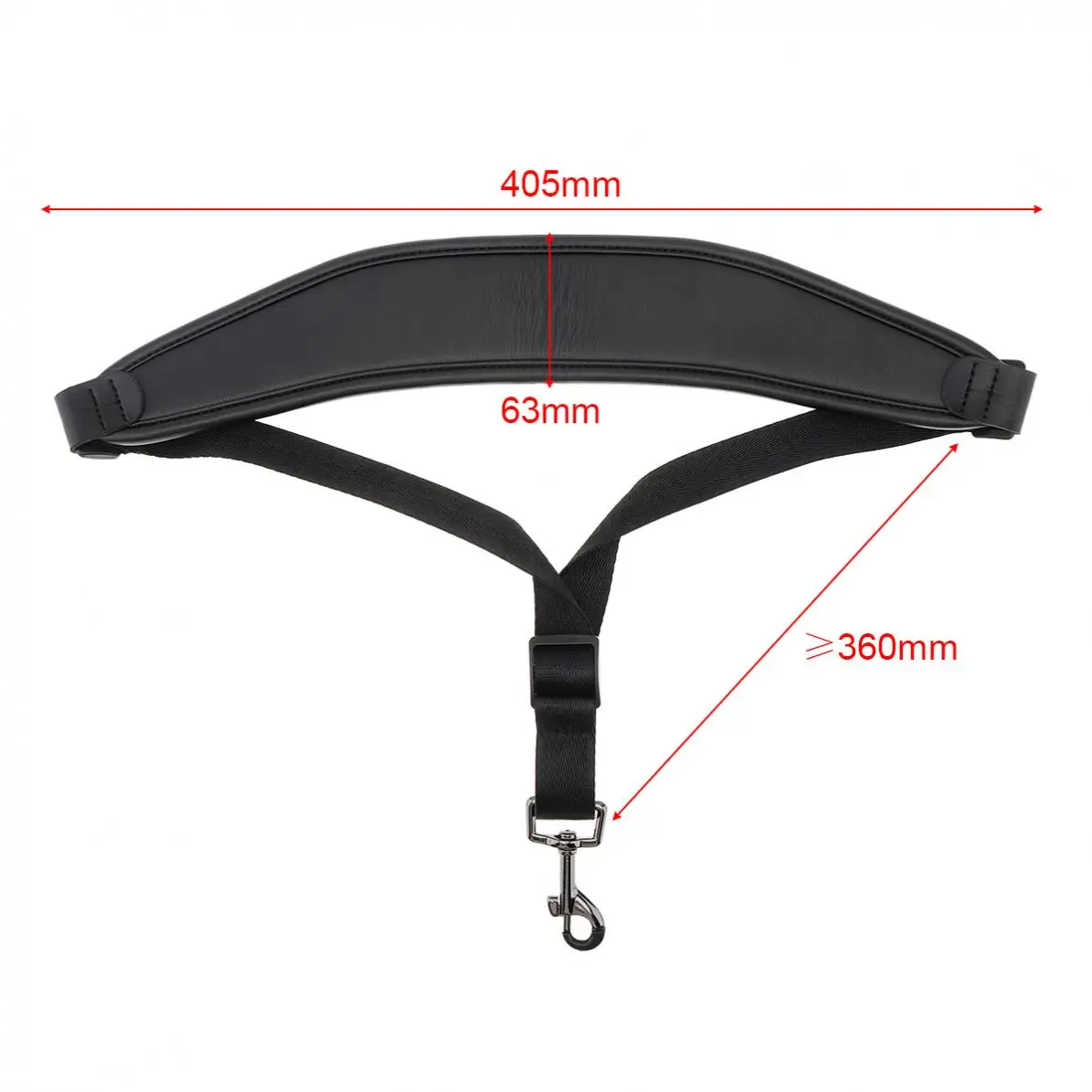 Kid Goat Genuine Leather Adjustable Saxophone Neck Strap with Snap Hook Single Shoulder Strap for Saxophone Hot Sale