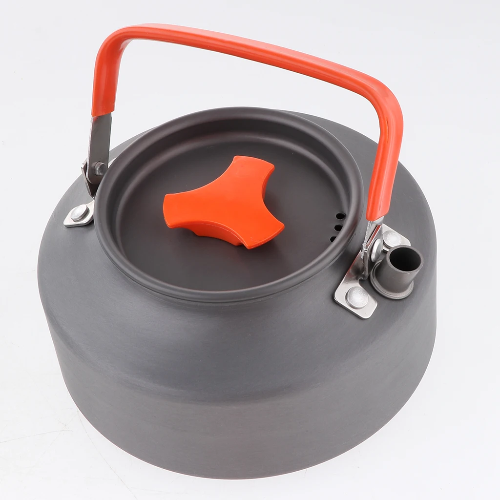 Multipurpose Aluminum Cookware Cutlery Set Camping Pot Pan Water Kettle Spoon Carabiner Camp Cooking Supplies