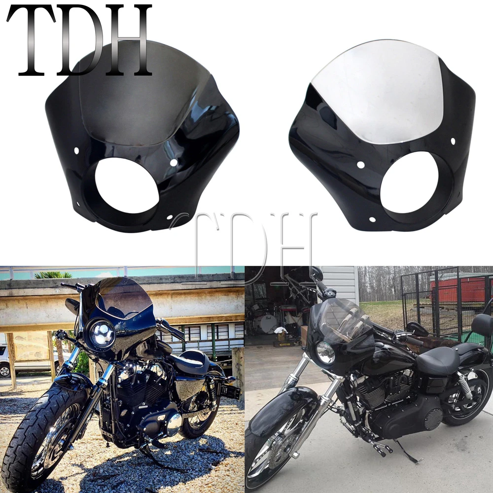 Motorcycle Gauntlet Headlight Fairing Cowl W/trigger Lock Mount Kit For