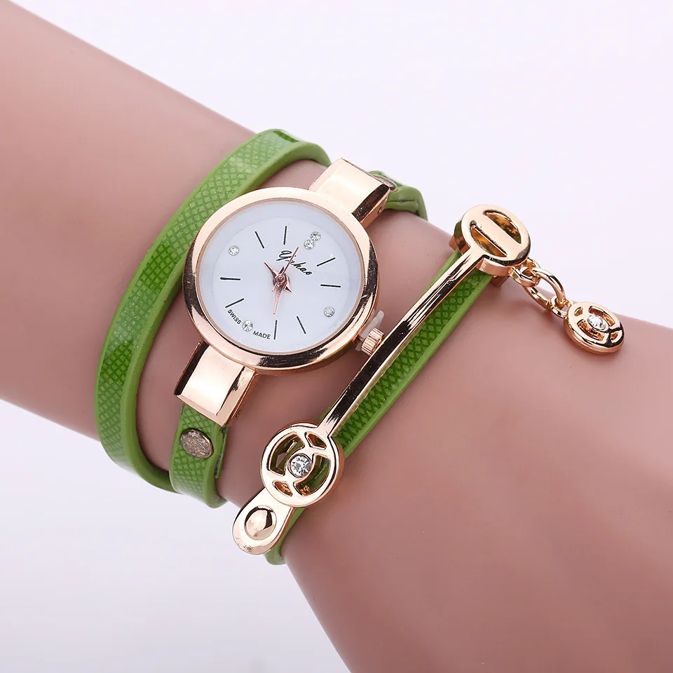 Распродажа прямые продажи новейший дизайн повседневные часы-браслет с тремя кольцами с изящными модными дамскими кварцевыми часами