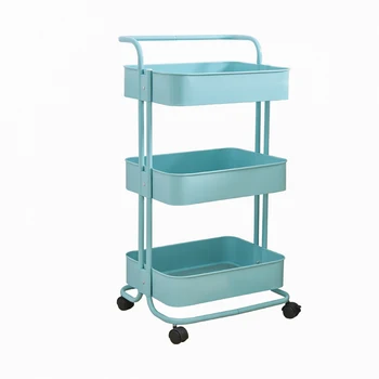 

Simple trolley stroller beauty cart kitchen multi-layer storage rack removable pulley Nordic storage rack