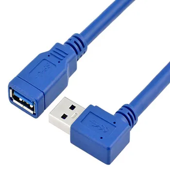 

USB 3.0 Extension Cable Left Right Angle A Male to Female Line 5Gbps High Speed B88