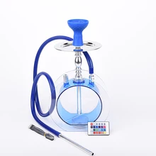 Арабский акриловый круглый горшок кальян набор ChichaNargile светодиодный светильник кальян hooka шланг древесный уголь для кальянов курительная Артикул вечерние подарки