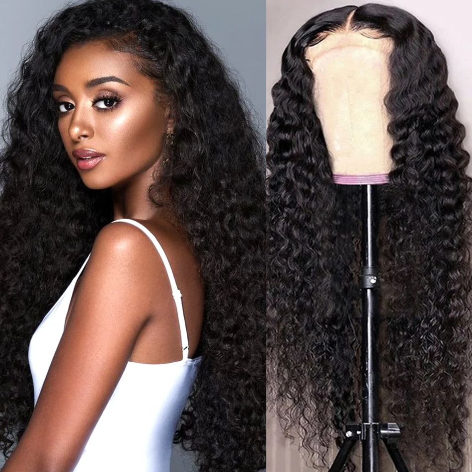 SPARK Brazilian Lace Frontal Wig Deep Wave Human Hair Bob Wigs T Part Wet And Wavy Transparent Lace Front Human Hair Curly Wigs