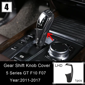 

For BMW F07 F10 F25 F26 5 Series GT X3 X4 Interior modified gear shifter head decoration cover carbon fiber Center Console Panel