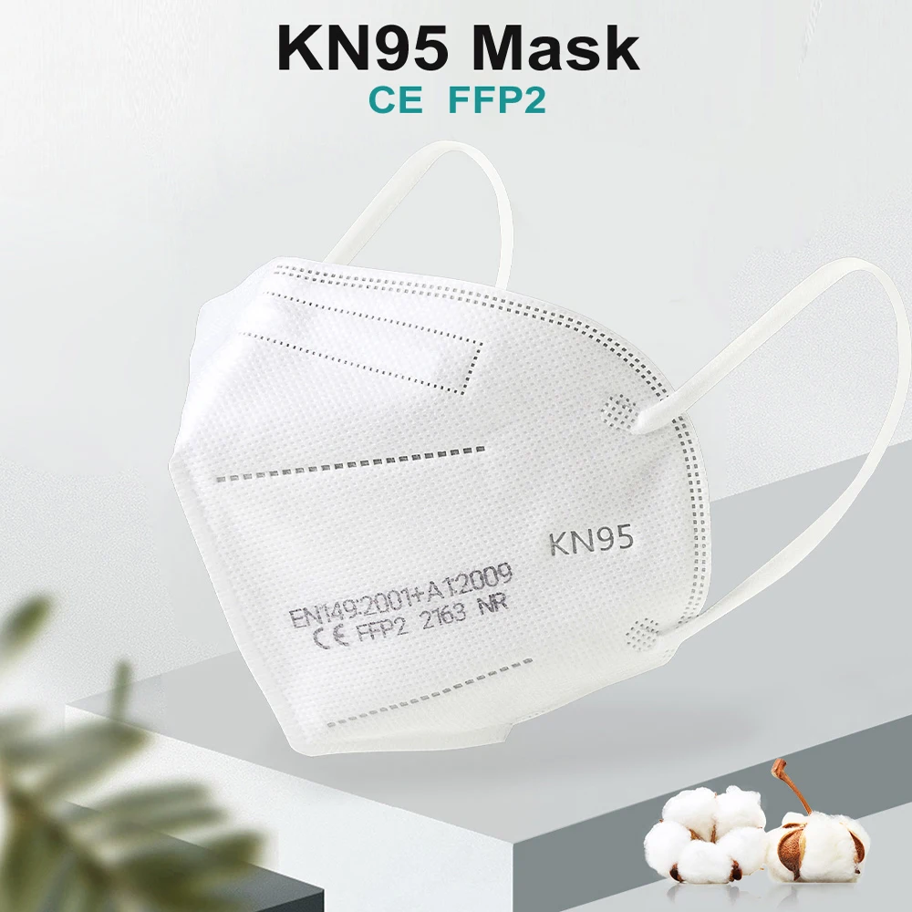 5 Layers FFP2 MASK Adult Black KN95 Fabric Mascarillas Protective Mouth Face Mask KN95 Filter Respirator FFP2MASK 2