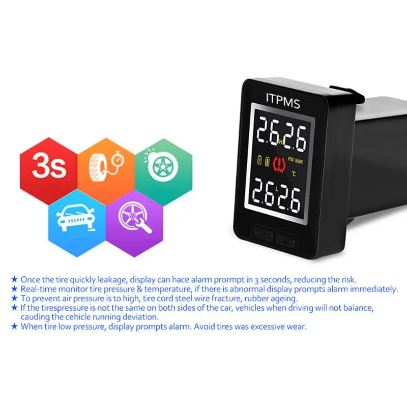 U912 автомобильная система контроля давления в шинах, ЖК-дисплей, Автомобильная сигнализация для шин Toyota с 4 датчиками, беспроводные системы сигнализации