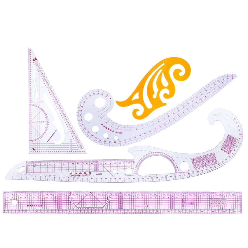 

Многофункциональные портновские линейки для одежды, 5 шт.