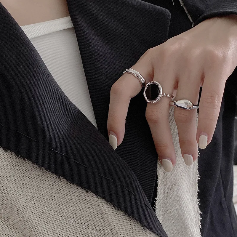 Silver Color Finger Rings New Fashion Creative Irregular Geometric Handmade Birthday Party Jewelry Gift For Women silver ring silver rings