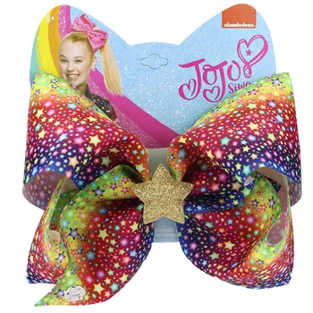 

8inch Jojo Siwa Bows for Girls Large Hair Bow Jojo Siwa Kids Hair Clip Ribbon Knot Vanlentine Day Hair Accessories for Girl