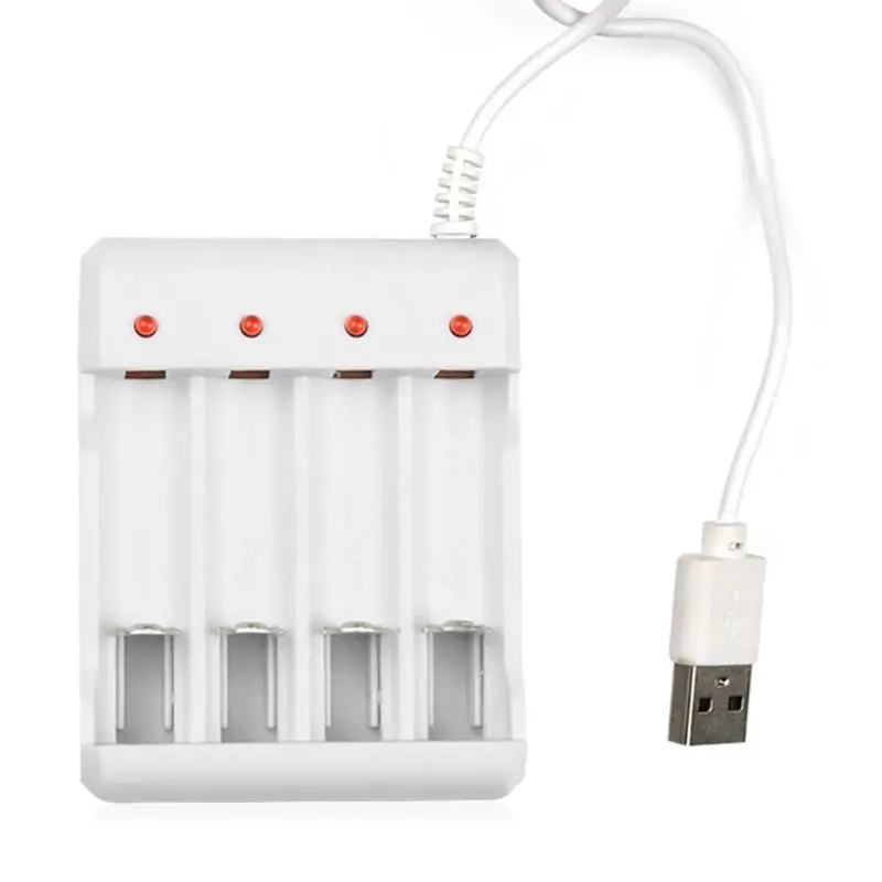 

4 Ports Battery Charger for AA AAA Batteries with USB Plug 220V 50Hz Universal Power Tool Accessories