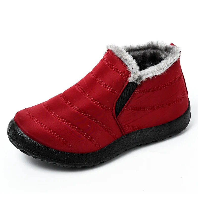 Winter Men Boots Waterproof Snow Boots Men Lightweight Work Shoes Warm Plush Male Sneakers Soft Couple Boot Husband Footwear