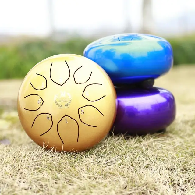 Steel Tongue Drum Drumsticks With Finger Cot Yoga Drum Instrument Accessories Sanskrit Drum Buddhist Musical Instrument