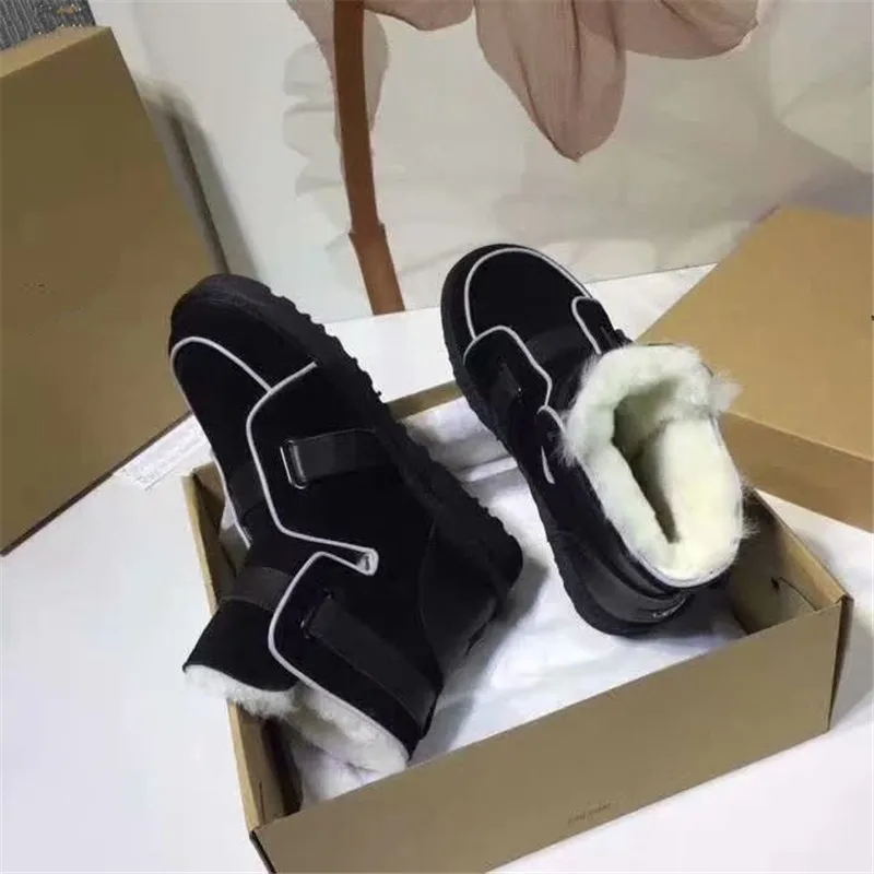 Botas Mujer scarpe donna chaussures femme; плюшевая женская обувь; женские ботинки с пряжкой; зимние ботинки из нубука; Zapatos De Mujer