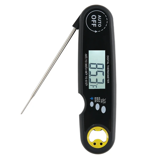 Meat Thermometer Digital Read in time with Backlight and Calibration  Function with Magnet and Corkscrew IP67 Super Waterproof