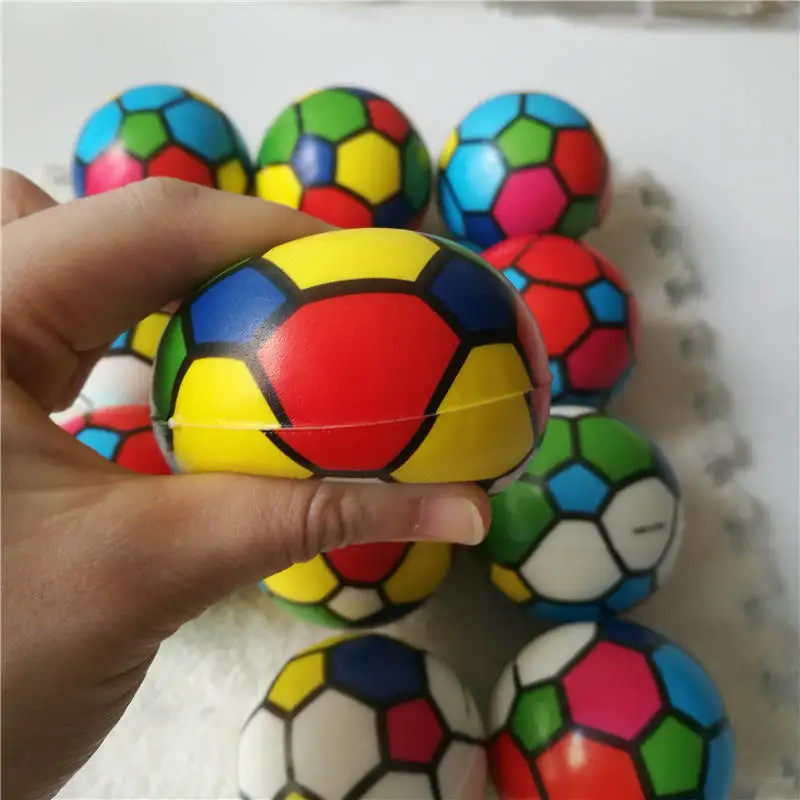 6,3 см детская игрушка футбольные мячи Мультяшные антистрессовые Мячи красочная игрушка из вспененного ПУ мячи игрушки для детей Детские 6 шт