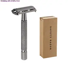 1pc Butterfly Double Edge Safety Razor Metal Classic Manual Single Blade Razor Men