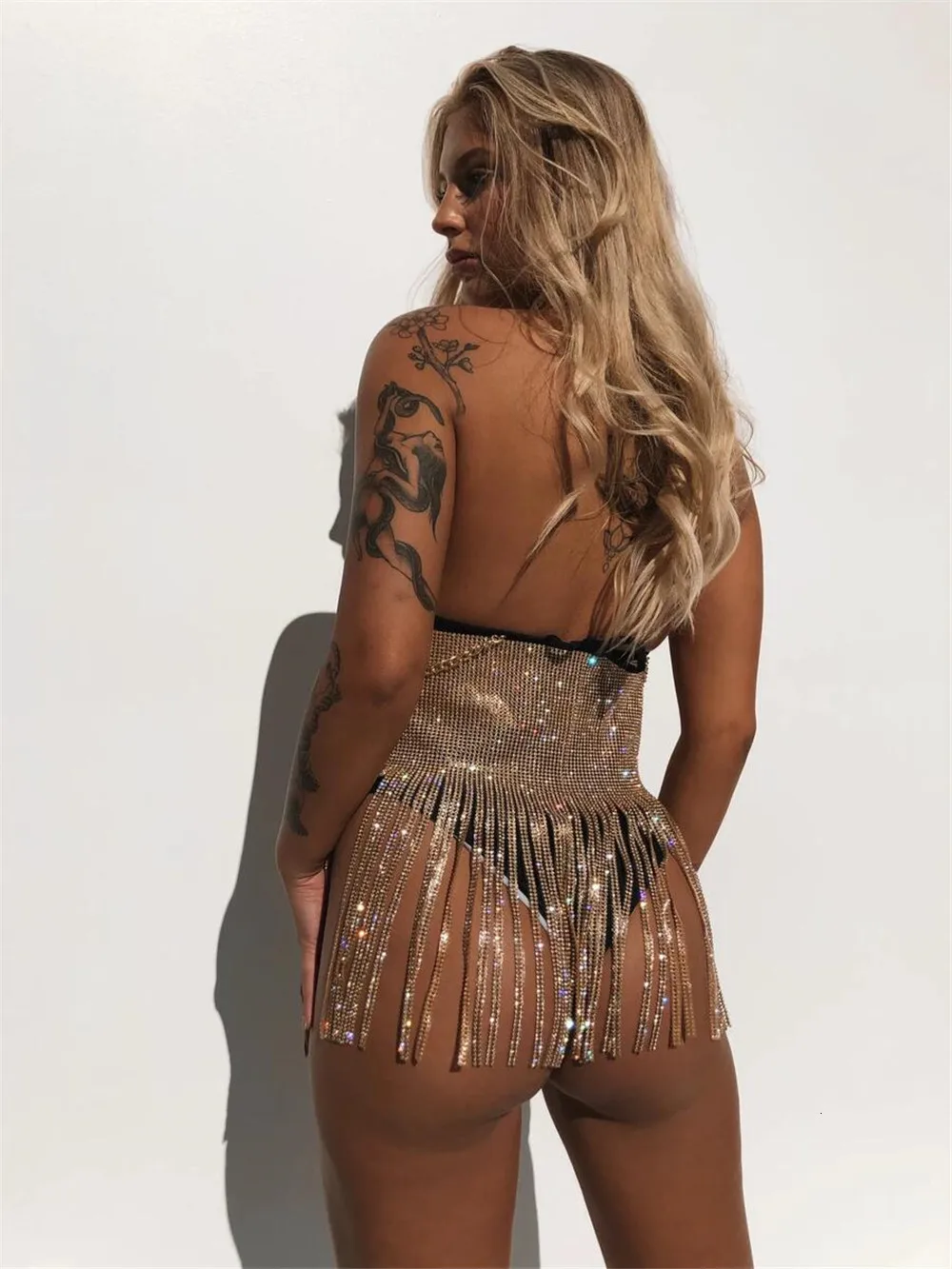 Бриллиантовые Стразы юбка из кристаллов Rave Wear beauty Secrets блестящая Высокая талия мини-юбка на шнуровке Вечерние наряды