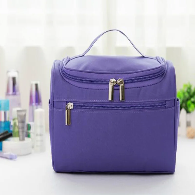 Purple Многофункциональный набор для макияжа, портативная косметичка для мытья, косметичка для хранения инструментов, косметичка для хранения инструментов, косметичка для путешествий - Цвет: Purple