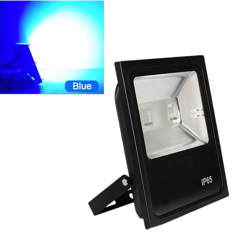 TONGDAYTECH AC85-265V Светодиодный прожектор светильник 10W 30W 100 Вт отражатель светодиодный прожектор светильник Водонепроницаемый IP65 светодиодный уличный светильник для улицы освещение для сада - Испускаемый цвет: Blue