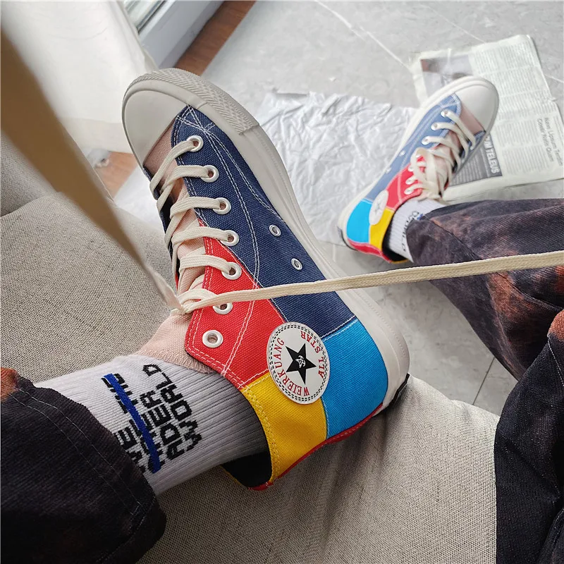 vans com sola arco iris