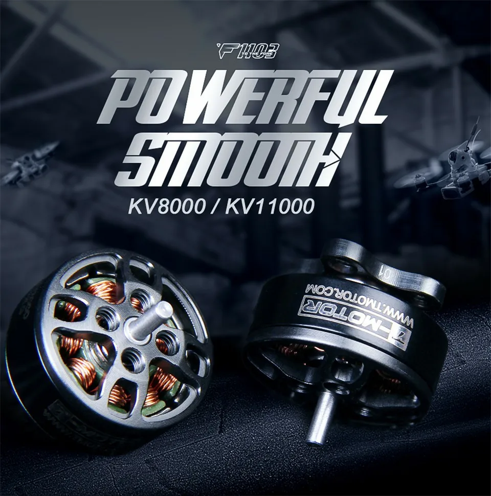 T-motor F1103 1103 8000KV 11000KV RC бесщеточный двигатель 2-3S Lipo для FPV зубочистка гоночный Дрон