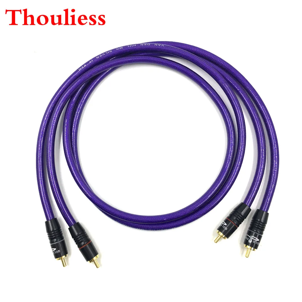 Thouliess пара тип 4 позолоченный аудиокабель RCA 2x штырь соединение с Van Den Hul MC SILVEB IT