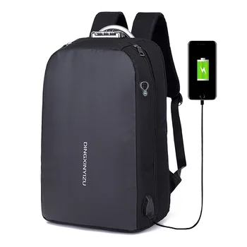 

Men'S Anti-Theft Password Lock Backpack USB Multi-Function Business Computer Backpack Leisure Travel Bag