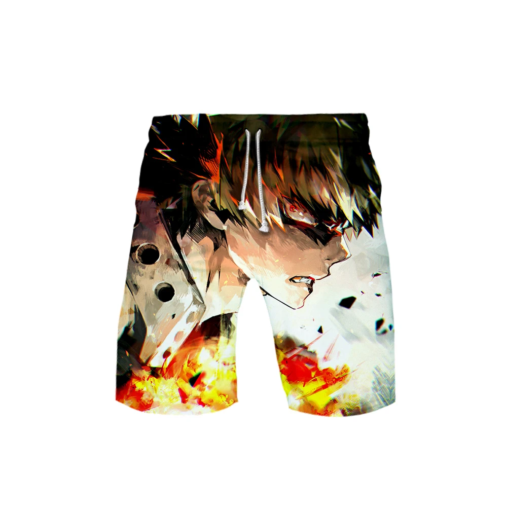Косплей Аниме Мой герой Midoriya Izuku Bakugou Katsuki Академии Тодороки 3D Пляжные штаны с
