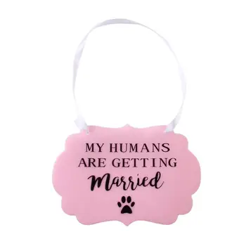 

1PC Pet Wedding Hanging Plate Pet Wedding Hanging Tag Delicate Pet Married Memorial Tag For Dog Wearing