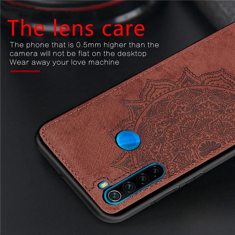 Чехол HATOLY с объемным цветком для Xiaomi Redmi Note 8, чехол, мягкая силиконовая ткань, жесткая задняя крышка из поликарбоната для Xiaomi Redmi Note 8, бампер