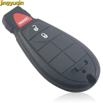 

Jingyuqin 10ps 3 Buttons Remote Case Smart Key Shell For Chrysler 300 Town Country for Dodge Challenger Charger Durango Journey